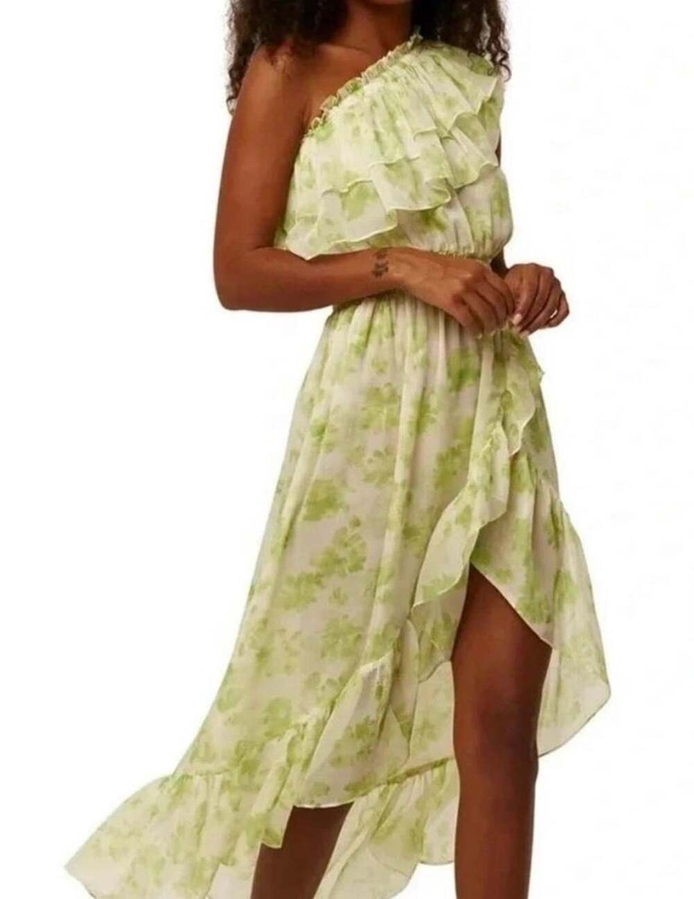 MISA Los Angeles Rumi Dress in Honeydew Blossom